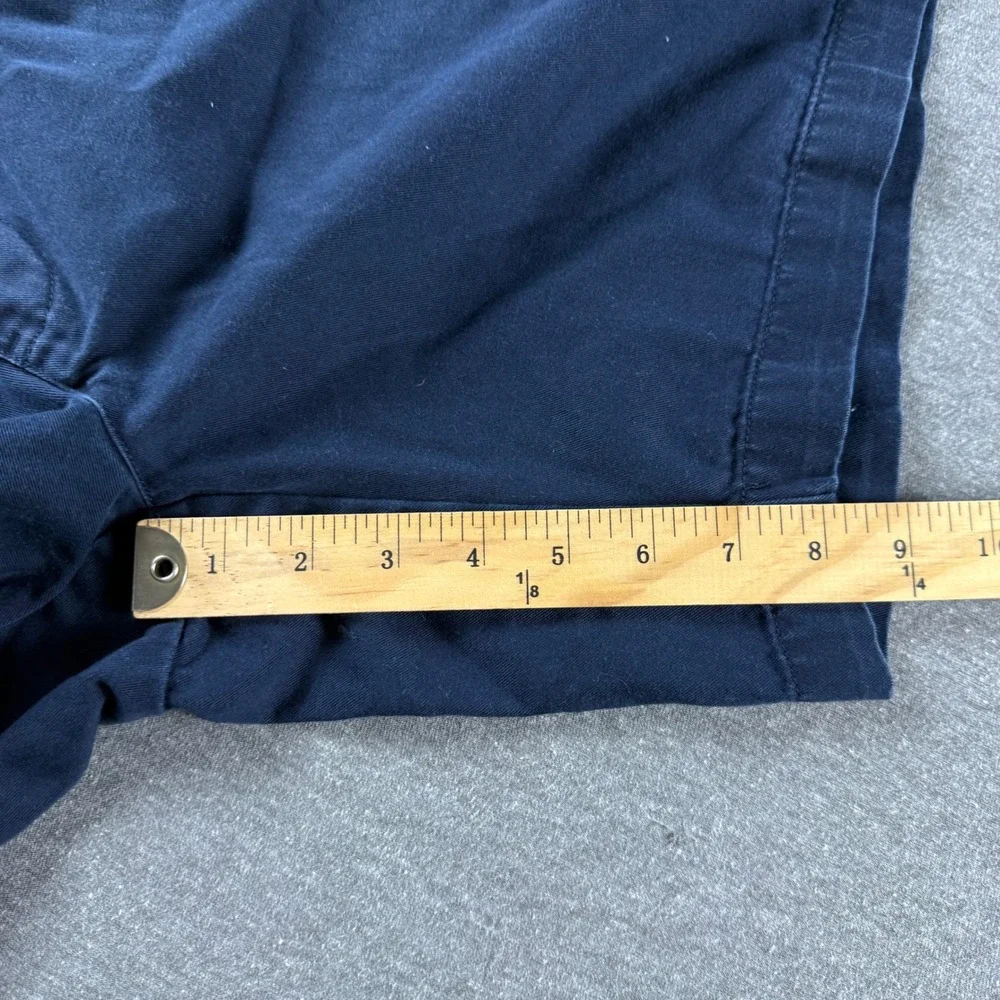 Polo Ralph Lauren Mens Tyler Short Navy Blue Pleated Chino Cotton Shorts Size 36